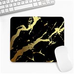 Marble Black, Kiss, Gold, Pretty Large Mousepad