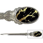 Marble Black, Kiss, Gold, Pretty Letter Opener