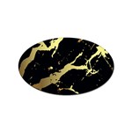 Marble Black, Kiss, Gold, Pretty Sticker (Oval)