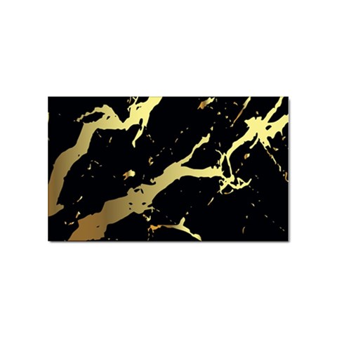 Marble Black, Kiss, Gold, Pretty Sticker (Rectangular) from ArtsNow.com Front