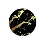 Marble Black, Kiss, Gold, Pretty Magnet 3  (Round)