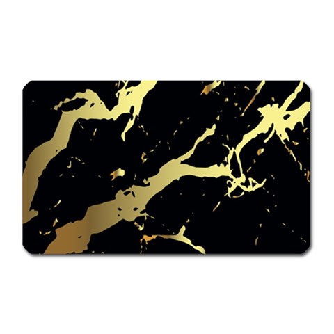 Marble Black, Kiss, Gold, Pretty Magnet (Rectangular) from ArtsNow.com Front