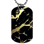 Marble Black, Kiss, Gold, Pretty Dog Tag (One Side)