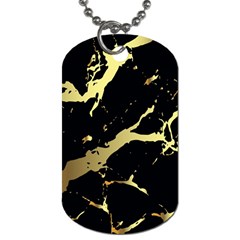 Marble Black, Kiss, Gold, Pretty Dog Tag (Two Sides) from ArtsNow.com Front