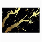 Marble Black, Kiss, Gold, Pretty Postcard 4 x 6  (Pkg of 10)