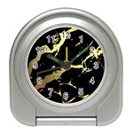 Marble Black, Kiss, Gold, Pretty Travel Alarm Clock