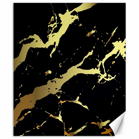 Marble Black, Kiss, Gold, Pretty Canvas 8  x 10  from ArtsNow.com 8.15 x9.66  Canvas - 1