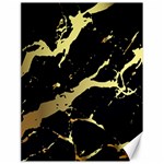 Marble Black, Kiss, Gold, Pretty Canvas 18  x 24 