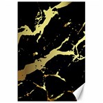 Marble Black, Kiss, Gold, Pretty Canvas 20  x 30 