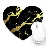 Marble Black, Kiss, Gold, Pretty Heart Mousepad