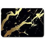 Marble Black, Kiss, Gold, Pretty Large Doormat