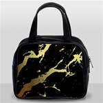 Marble Black, Kiss, Gold, Pretty Classic Handbag (Two Sides)