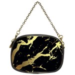 Marble Black, Kiss, Gold, Pretty Chain Purse (One Side)