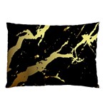 Marble Black, Kiss, Gold, Pretty Pillow Case