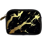 Marble Black, Kiss, Gold, Pretty Digital Camera Leather Case