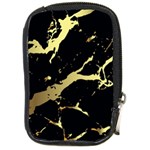 Marble Black, Kiss, Gold, Pretty Compact Camera Leather Case