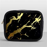 Marble Black, Kiss, Gold, Pretty Mini Toiletries Bag (One Side)