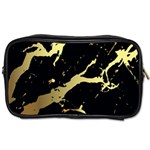 Marble Black, Kiss, Gold, Pretty Toiletries Bag (Two Sides)