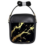 Marble Black, Kiss, Gold, Pretty Girls Sling Bag