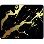 Marble Black, Kiss, Gold, Pretty Fleece Blanket (Medium)