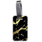 Marble Black, Kiss, Gold, Pretty Luggage Tag (two sides)