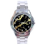 Marble Black, Kiss, Gold, Pretty Stainless Steel Analogue Watch