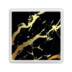 Marble Black, Kiss, Gold, Pretty Memory Card Reader (Square)