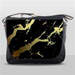 Marble Black, Kiss, Gold, Pretty Messenger Bag