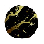 Marble Black, Kiss, Gold, Pretty Standard 15  Premium Round Cushions