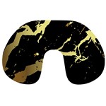 Marble Black, Kiss, Gold, Pretty Travel Neck Pillow