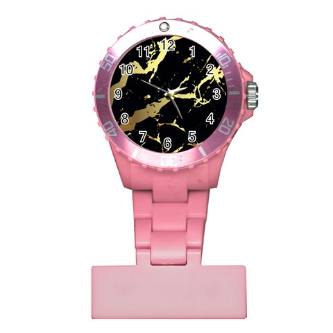 Marble Black, Kiss, Gold, Pretty Plastic Nurses Watch from ArtsNow.com Front