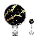 Marble Black, Kiss, Gold, Pretty Stainless Steel Nurses Watch