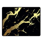 Marble Black, Kiss, Gold, Pretty Two Sides Fleece Blanket (Small)