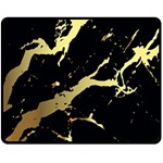 Marble Black, Kiss, Gold, Pretty Two Sides Fleece Blanket (Medium)