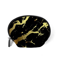 Marble Black, Kiss, Gold, Pretty Accessory Pouch (Small) from ArtsNow.com Back