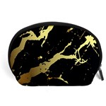 Marble Black, Kiss, Gold, Pretty Accessory Pouch (Large)