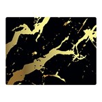 Marble Black, Kiss, Gold, Pretty Two Sides Premium Plush Fleece Blanket (Mini)