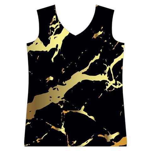 Marble Black, Kiss, Gold, Pretty Women s Basketball Tank Top from ArtsNow.com Front