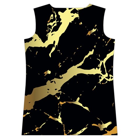 Marble Black, Kiss, Gold, Pretty Women s Basketball Tank Top from ArtsNow.com Back