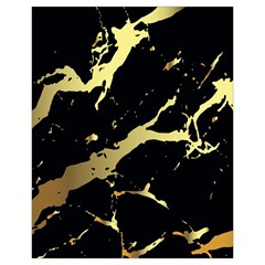 Marble Black, Kiss, Gold, Pretty Drawstring Pouch (XL) from ArtsNow.com Back