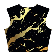 Marble Black, Kiss, Gold, Pretty Cotton Crop Top from ArtsNow.com Back