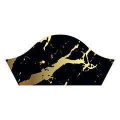 Marble Black, Kiss, Gold, Pretty Cotton Crop Top from ArtsNow.com Left Sleeve