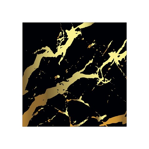 Marble Black, Kiss, Gold, Pretty Square Tapestry (Small) from ArtsNow.com Front