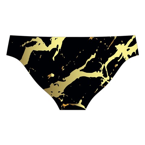 Marble Black, Kiss, Gold, Pretty Cross Back Hipster Bikini Set from ArtsNow.com Back Under