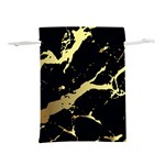 Marble Black, Kiss, Gold, Pretty Lightweight Drawstring Pouch (S)