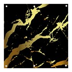 Marble Black, Kiss, Gold, Pretty Banner and Sign 3  x 3 