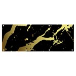 Marble Black, Kiss, Gold, Pretty Banner and Sign 8  x 3 