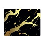 Marble Black, Kiss, Gold, Pretty Premium Plush Fleece Blanket (Mini)