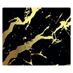 Marble Black, Kiss, Gold, Pretty Premium Plush Fleece Blanket (Small)