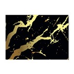 Marble Black, Kiss, Gold, Pretty Crystal Sticker (A4)